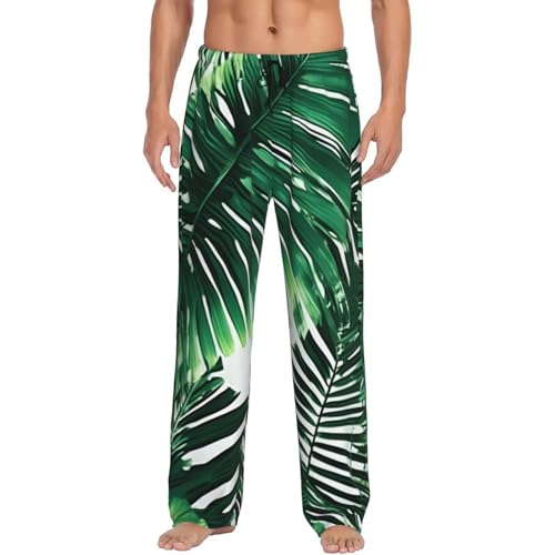 Pantalon de pyjama pour homme léger respirant décontracté imprimé jungle