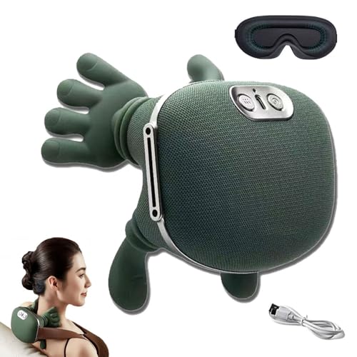 Image of Siaasoo Massage Master for Shoulder, Neck, Lower Abdominal, Airlandolists Neck and Shoulder Massager with Heat, Simulated Human Hand Cervical Trapezius Neck Massager Pillows