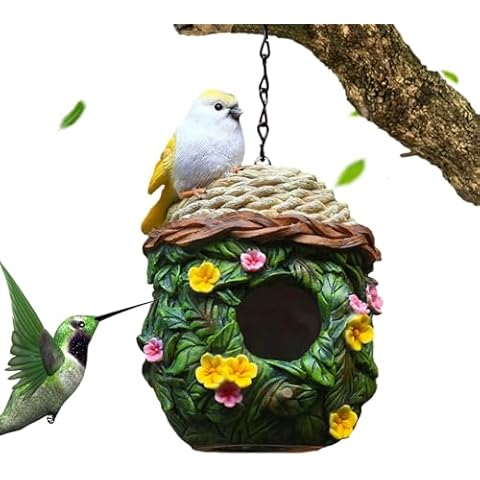 Jeanny Colourful Bird House with Floral Design Cover