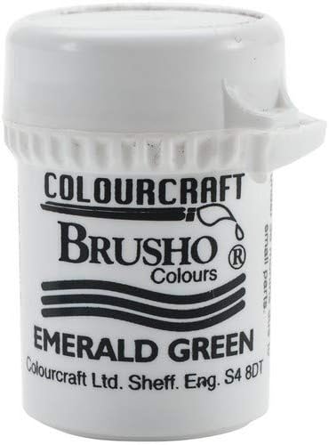 Colorfin Brusho Crystal Colour 15G Emerald Green, Acrylic, Multicolour, 3.04x3.04x5.08 cm