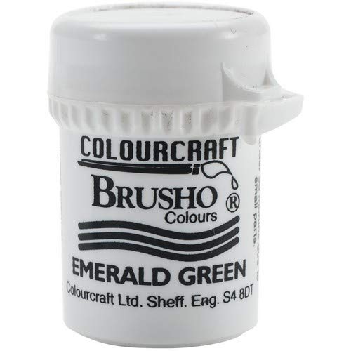 Colorfin Brusho Crystal Colour 15G Emerald Green, Acrylic, Multicolour, 3.04X3.04X5.08 Cm #TOP1