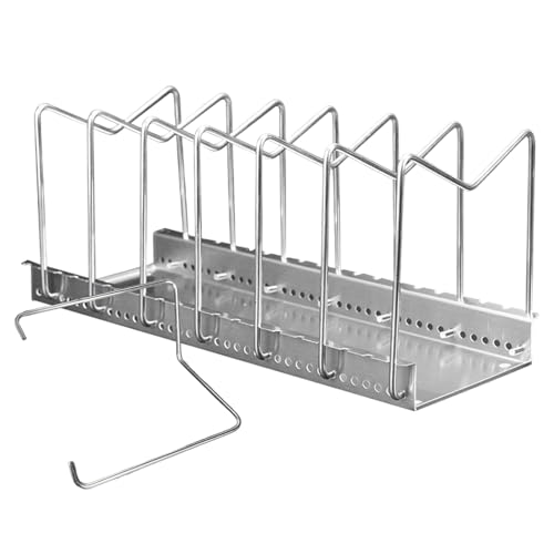 Organizador para tablas de cortar – Organizador de utensilios de cocina – Estante para tablas de cortar de acero inoxidable con 7 compartimentos para cocina, casa, restaurante móvil