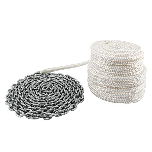 image for NovelBee 3/8 Inch x 100 Feet Double Braid Nylon Rope with 1/4 Inch x 1