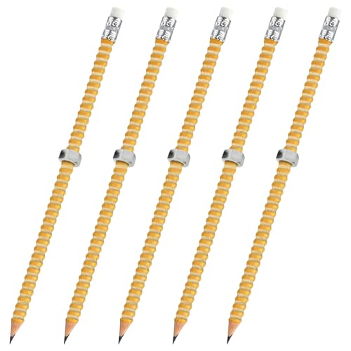 Fidget Pencil – 5 piezas Fidget Toys For Kids | Fidgets Pen | Silent Stress Sensory Tools With Nut | Educational Writing Tool | Calming Sensory Toy For Kids Boys Men Women Adults Classroom Students