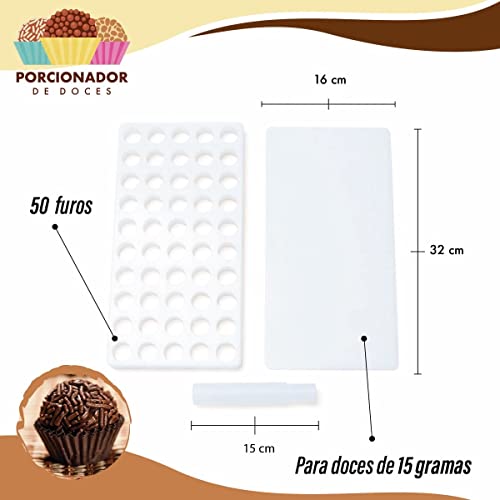 Kit 2 Placa Porcionadora Dosadora de Doces Brigadeiro 15g