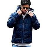 [キャバリア] メンズ ユニセックス ダウンジャケット ブルゾン シームレス フード 止水ジップ CAIR19-05 46(L) NAVY(ネイビー)