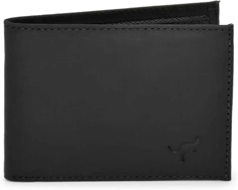 Carteira Masculina Slim Pequena Luxo Couro Legítimo Natural (Preto)