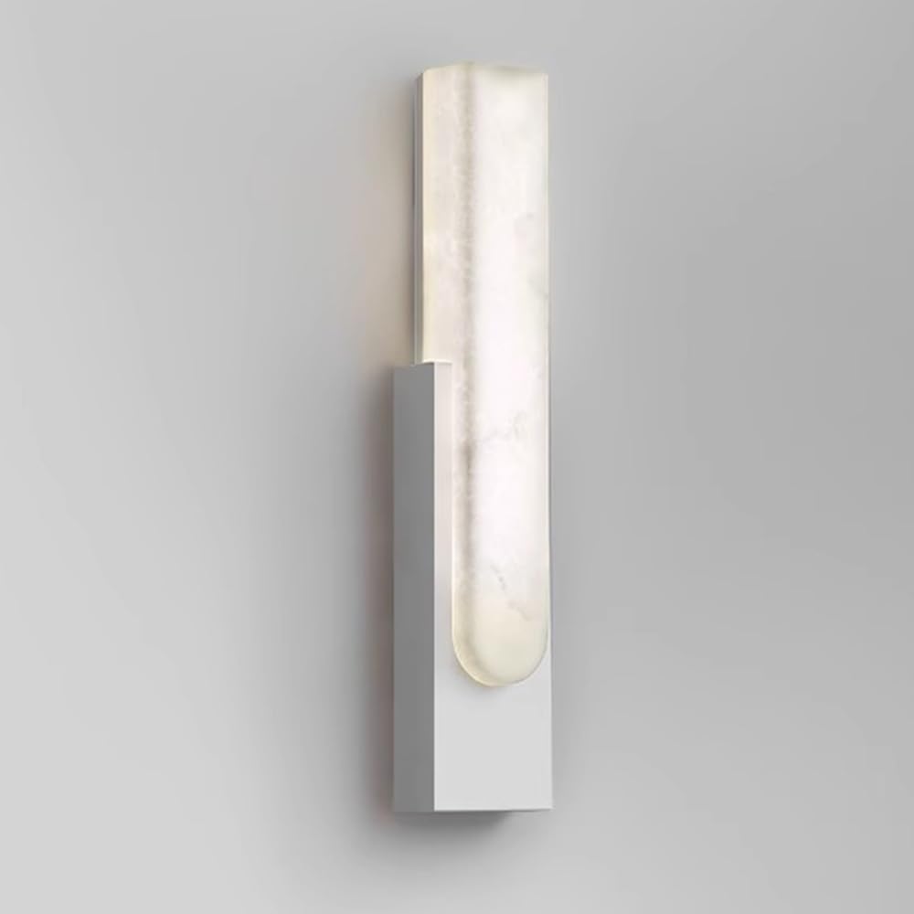 OZBMA Modern Hotel Aisle Wall Light Fixtures Set of 1 Imitation Marble Lamp Simple Stair Decorative Lights Sconces Decor Unique Rectangle Mounted for Bathroom Mirror