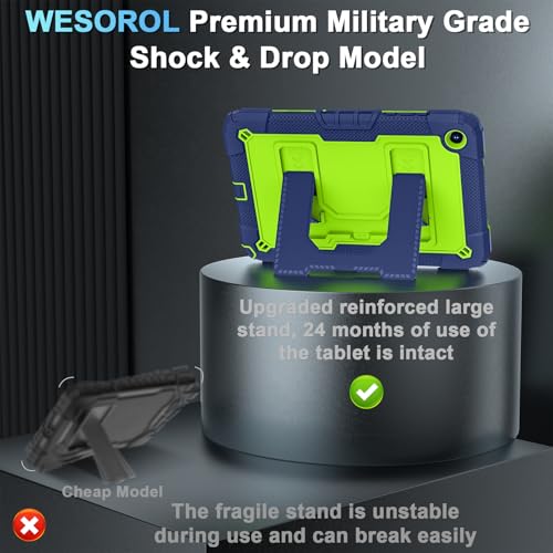 Image of for Galaxy Tab A11+ /A9+ 11 Inch Samsung Galaxy A11 Plus Case,Heavy Duty Shockproof Rugged Protective Cover for Samsung A11 /A9 Plus Tablet Cases,Navy Green