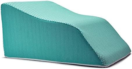 Lounge Doctor Elevating Leg Rest Pillow, Large, 18 in. Wide, Turquoise, Uniquely Designed Incline Wedge for Vein Circulation, Leg Swelling, Lymphedema, Leg and Back Pain, Relaxation