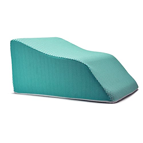 Lounge Doctor Elevating Leg Rest Pillow, Large, 18 In. Wide, Turquoise, Uniquely Designed Incline Wedge For Vein Circulation, Leg Swelling, Lymphedema, Leg And Back Pain, Relaxation #TOP19