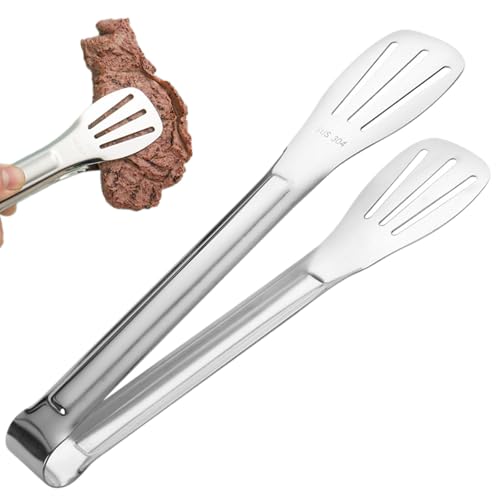 Kitchen Tongs(9'')-304 Easy to Clean-Food Safe Stainless Steel Cooking Tongs,Salad,BBQ,Serving,Frying Tongs Utensils,Kitchen Gift etc,Easy Grip Best Sturdy Tongs,Non Stick. (9inch)
