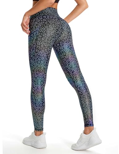 Image of THE GYM PEOPLE Thick High Waist Yoga Pants with Pockets, Tummy Control Workout Running Yoga Leggings for Women