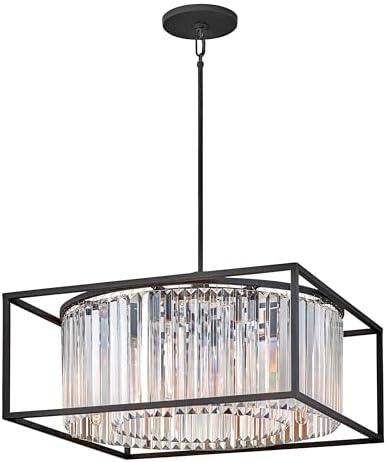 Hinkley Giada Eight Light Open Frame Drum Chandelier, Black