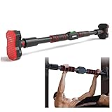 ONETWOFIT Pull Up Bar For Doorway, 1-Sec Stretching Door Frame Chin Up Bar No Screw Adjustable Width Strength Training Pull Up Bars, Max Load 440lbs Horizontal Exercise Bar for Home Gym Workout