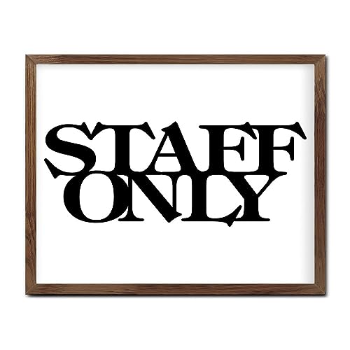 Décoration murale Staff Only en bois, idée cadeau originale pour bureau et chalet