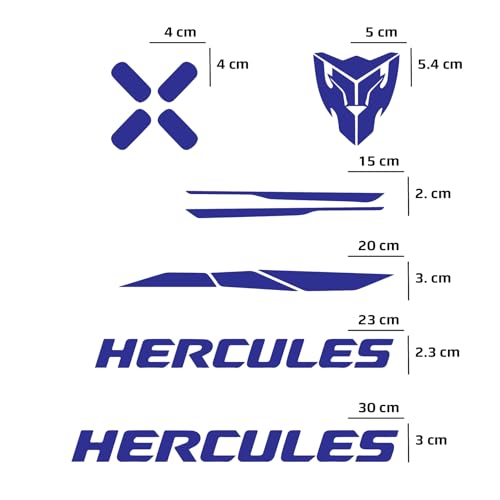 Image of Cycle Stickers - 13-Pack Waterproof Bike Decals for Frame, Helmet - 30 x 3 cm Durable Vinyl Stickers (Blue)