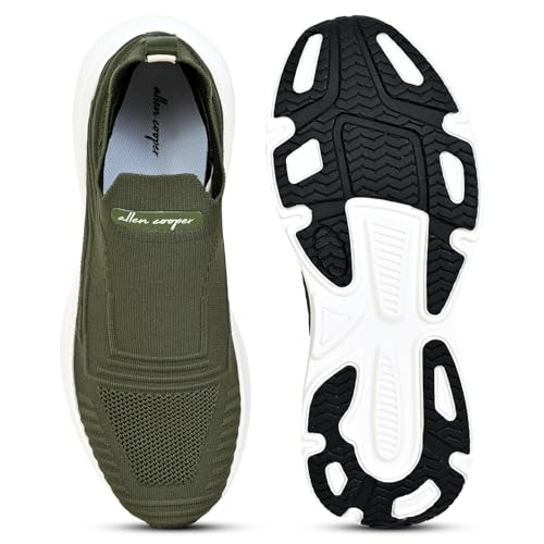Image of Allen Cooper Training,Atheletic,Gym,Sports Comfortable Extra Max Cusion with Memory Foam Insole,Anti Skid Tech Grip Walking Shoes for Men(06202 Black /Grey-Sizes 6,7,8,9,10)