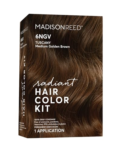 Madison Reed Radiant Hair Color Kit – 6NGV Medium Golden Brown (Tuscany Brown), Dimensional Gray Hair Blending Permanent Hair Dye, PPD-Free & Ammonia-Free, 1 Pack Madison Reed Radiant Hair Color Kit – 6NGV Medium Golden Brown (Tuscany Brown), Dimensional Gray Hair Blending Permanent Hair Dye, PPD-Free & Ammonia-Free, 1 Pack