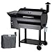 Z Grills Wood Pellet Grill &Smoker,8 in 1 BBQ Grill with Digital Auto Temperature Control Pellet Smoker Grills,Cooking Area 700 sq.in,Included Cover , Oil Collector, Outdoor Barbecue ZPG-7002B Black
