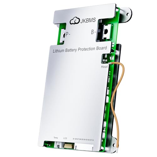 JKBMS Smart BMS with Heat CAN RS485 3S-8S 12V-24V 100A 1A Active Balance with Bluetooth Battery Protection Board for LiFePO4 Li-ion LTO Battery Pack (JK-B1A8S10P-HC)