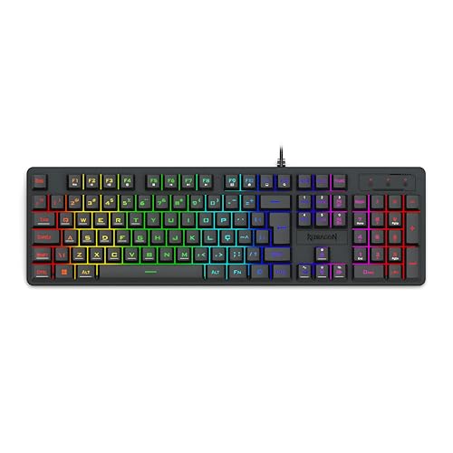 Teclado Membrana Gamer Redragon Netherbane K521-RGB USB Preto