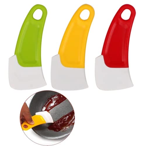 Image of 3 Pcs Silicone Pan Cleaning Scraper,Household Pots and Dishes Greasy Cleaning Tools,Heat Resistant Cleaning Scraper in Kitchen