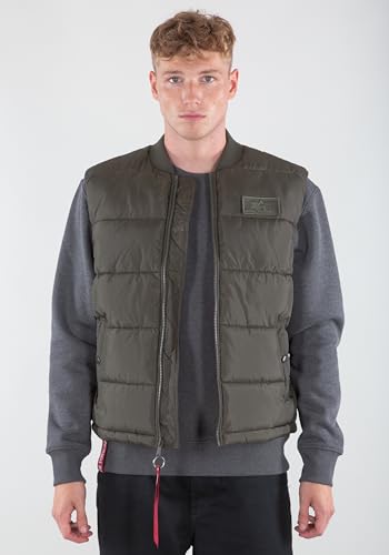 Alpha Industries Puffer Vest LW Weste für Herren Dark Olive – Ansicht 2