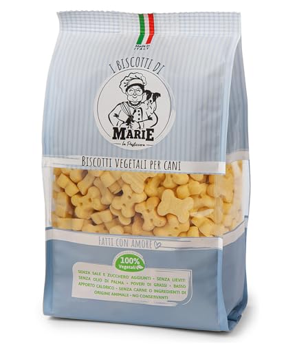 I Biscotti di Marie, OSSO PICCOLO ALLA MELA Vegetali per Cani, 400g, Senza Sale e Zucchero, 100% Ingredienti Biologici