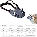 FEESHOW Cute Rhino Shaped Dog Muzzle Soft Anti Bite Mouth Guard Allows Panting Adjustable Strap for Poodle Corgi Dachshund Grey Medium