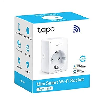 Tapo P100, Akıllı Mini Wi-Fi Soketi, Amazon Alexa ve Google Home ile Çalışır, Uzaktan Kontrol, Cihaz Paylaşımı, Hub Gerekmez, 1-pack