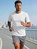 MAGCOMSEN Running Top Men Swimming Gym Tshirt Workout Rash Vest Short Sleeve Summer Breathable Sports UV T Shirt,White,3XL #2