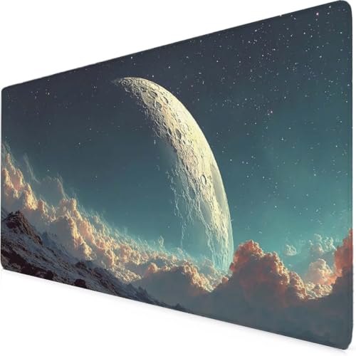 Tapis de souris XXL antidérapant bleu grand format étanche fini les glissements