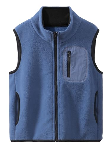SEAUR Kids Fleece Vest Thermal Sleeveless Bodywarmer Boys Girls Waistcoat Zipper Jacket Outerwear