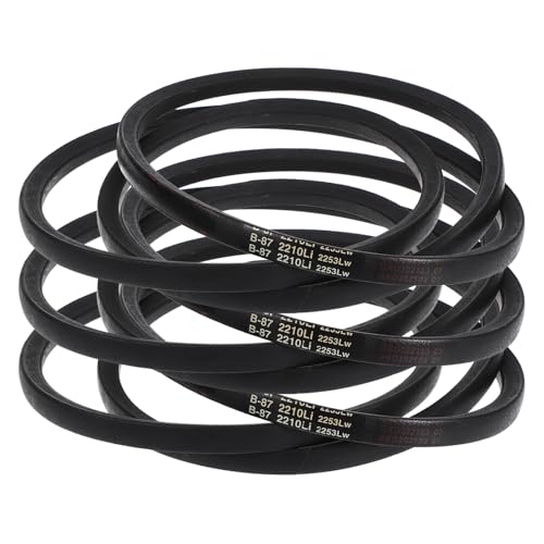 Image of uxcell 3 Pack B87 Classic Wrapped V-Belt, 90 inch Outside Circumference Wrapped Industrial Rubber V-Belt B Profile V-Belt for Industrial Machinery Equipment, Black