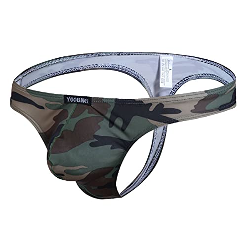 Yoobng Sexy Mens G-String Thongs Underwear Camouflage Low Rise Jockstrap Underpants #TOP11