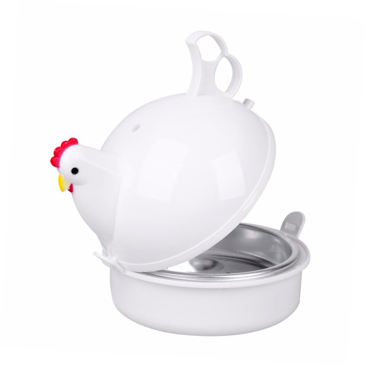 GLEAVI Chicken Shape Microwave Egg Poacher Cooker Egg Boiler Steamer for Effortless Cooking Kitchen Tool