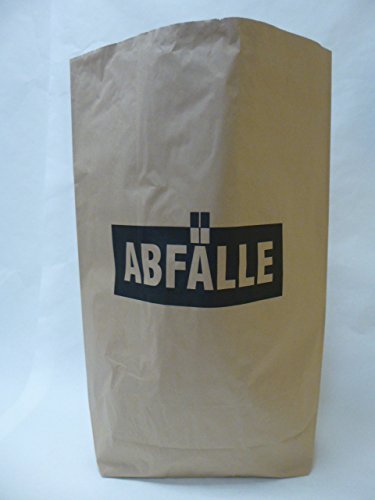 25 St. Papierabfallsäcke 120 l, Format 70x95x22, Aufdruck "Abfälle", extra Bodendeckblatt