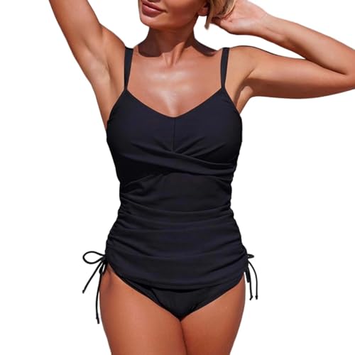 Maillot de bain femme 2 pièces avec contrôle ventre et taille haute pour affiner la silhouette