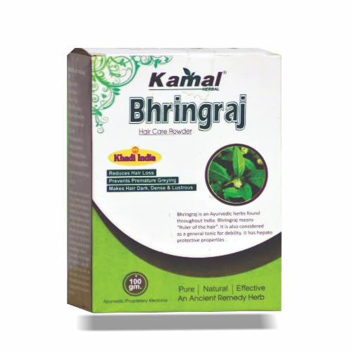 KAMAL HERBAL Khadi Shikakai, Bhringraj & Reetha Powder by KHYATI NATURALS | 100% Pure & Natural Herbal Cleansing Powder for Hair & Skin | Chemical-Free & Preservative-Free (3-in-1 Combo Pack) (Pack of 3, BHRINGRAJ POWDER)-image-34