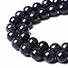 38PCS 10mm Blue Sandstone Gemstone Beads Beads Natural Stone Round Loose Beads for Jewelry Making DIY Bracelet Necklace 15
