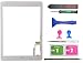 Touchscreen Replacement for Apple iPad Air Front Touch Panel Touch Screen Digitizer + Home Button and Flex Cable + Adhesive Tape Assembly (Black) with SlyPry tool kit (White)