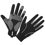 [サンティック]サイクルローブ 自転車手袋 秋冬用 ロードバイク サイクリング アウトドア 防寒 タッチパネル対応 衝撃吸収 男女兼用（グレー L）