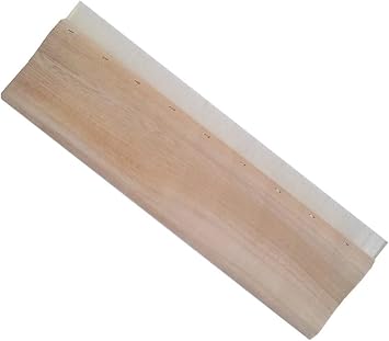 INTBUYING Screen Printing Squeegee Ink Squeegee Wooden Water Scraper 65 Durometer 18nches Long 4 inches Wide with Rubber Blade and Wooden Handle