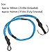 4 in 1 RC Winch Elastic Rope, 580mm RC Car Accessories Strap, Elastic RC Crawler Winch Strap with Alloy Hooks, RC Winch Rope Alloy Hooks for Roof Luggage (Blue)