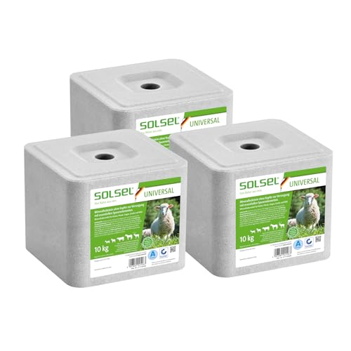 SOLSEL Leckstein UNIVERSAL 30kg ohne Kupfer | 3 x 10kg...