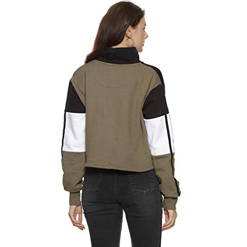 Image of PINACOLADA Women Red Crop Casual Sweatshirt
