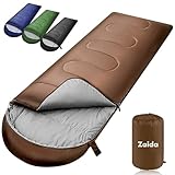 寝袋 シュラフ 夏用 冬用 【4in1多機能・230T防水】 オールシーズン 来客用布団 封筒型 超軽量 超暖かい 耐寒防水 コンパクト 簡単収納 車中泊 防災用 アウトドア キャンプ 丸洗い可能 収納袋付き 春夏秋冬の使用可能 1Kg /1.4Kg/ 1.8Kg 登山 車中泊 防災用 避難用 防寒 (ブラウン, 1.8KG)