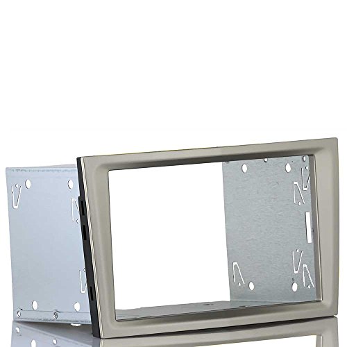 Kit de instalaci&oacute;n / marco para radio Doble DIN de engaste satinado / color beige + marco de instalaci&oacute;n de radio