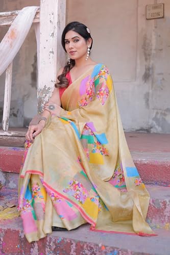 Image of MIRCHI FASHION Saree for Woman Chiffon Floral Printed | Lightweight Comfortable Daily Wear Women's Sari with Unstitched Blouse Piece (Available in 15 Colors)